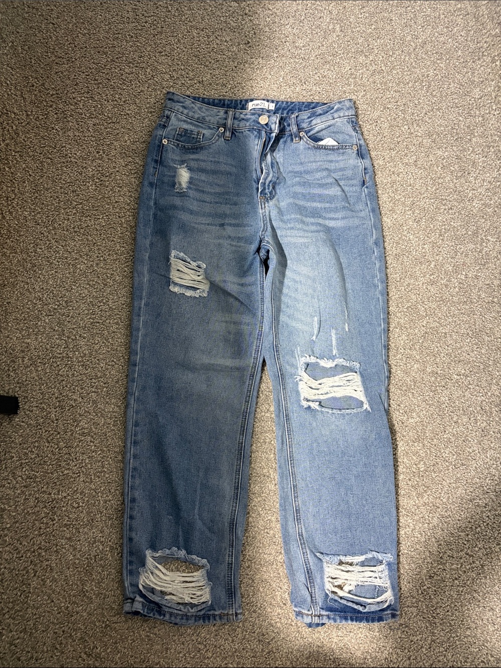 Rue21 Light Blue Ripped Boyfriend Jeans